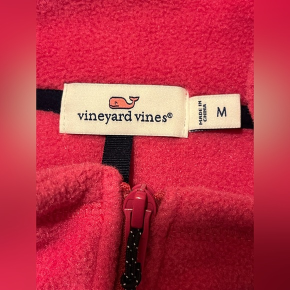 Hot Pink Vineyard Vines Harbor Fleece Vest - Picture 8 of 9